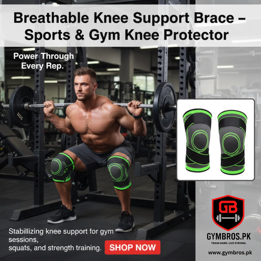 Pack of 2 Knee Support Braces with Straps | Adjustable Compression Knee Stabilizers for Gym & Sports