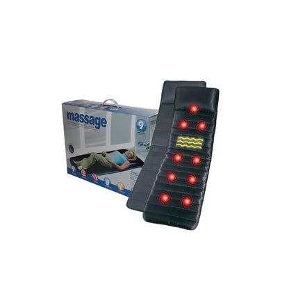 Full Body Tourmaline Massage Mattress Electric Heated Massage Bed | 168×55cm Electric Heated Massage Mattress with 9 Massage Heads, 7 Modes, Input Voltage: 110V AC / 60Hz or 220V AC / 50Hz, Vibration & Far-Infrared Therapy for Pain Relief