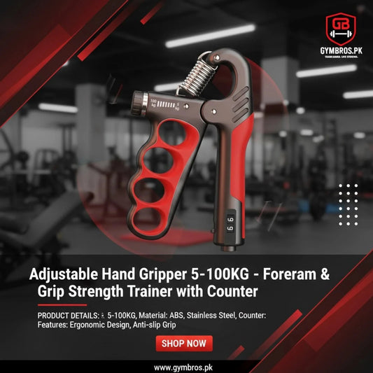 Adjustable Hand Gripper 5–100KG Metal Finger Grip Strengthener for Hand Exercise, Wrist Training, Forearm Strength & Fitness Workout