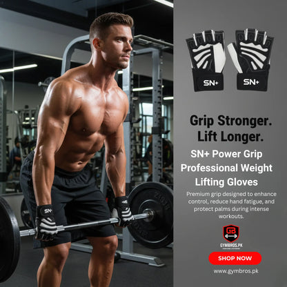 SN+ Weight Lifting Gloves | Gym Gloves for Men & Women | Anti-Slip Workout Gloves