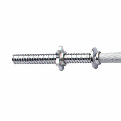 Iron Curl Bar 4 Feet EZ Curl Bar with Spin Lock | 4FT EZ Curl Barbell with Spin Lock, Chrome Coated Iron Zig Zag Bar for Biceps & Triceps Strength Training