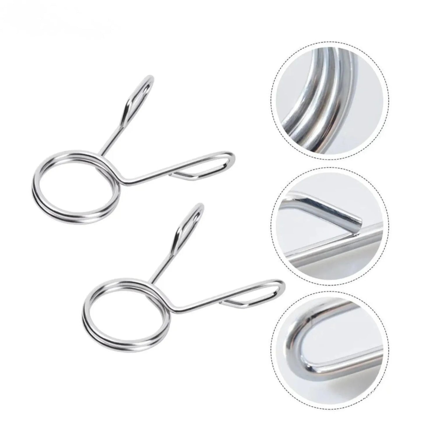 Barbell Spring Collars (1 Pair) – 2 Inch / 50mm Barbell Lock Clips for Weightlifting, Gym & Dumbbell Spinlocks