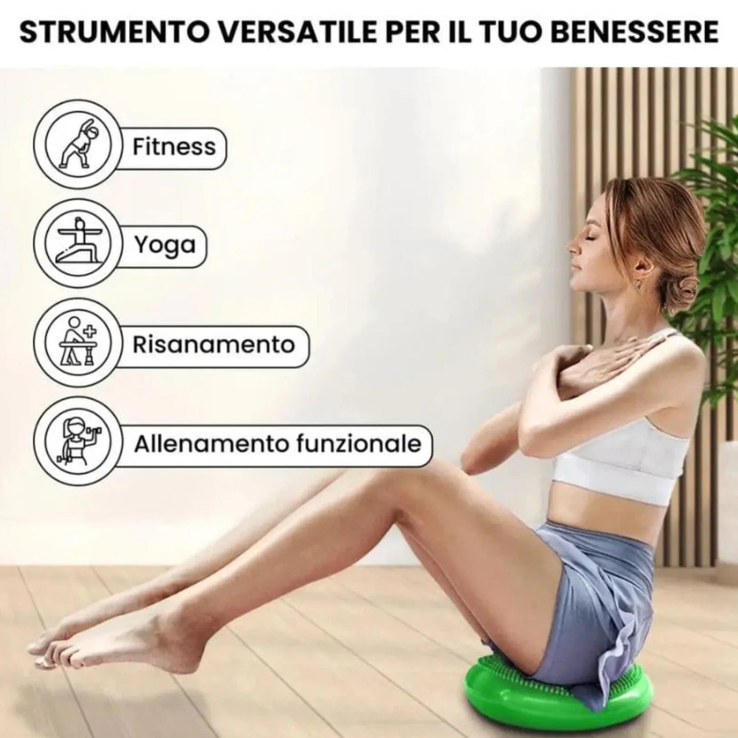 Thickened Yoga Balance Disc – Premium Inflatable Stability Cushion & Massage Seat Pad | Professional Core Trainer for Fitness, Yoga & Physical Therapy