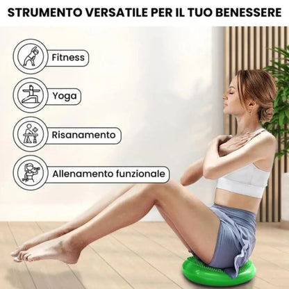 Thickened Yoga Balance Disc – Premium Inflatable Stability Cushion & Massage Seat Pad | Professional Core Trainer for Fitness, Yoga & Physical Therapy