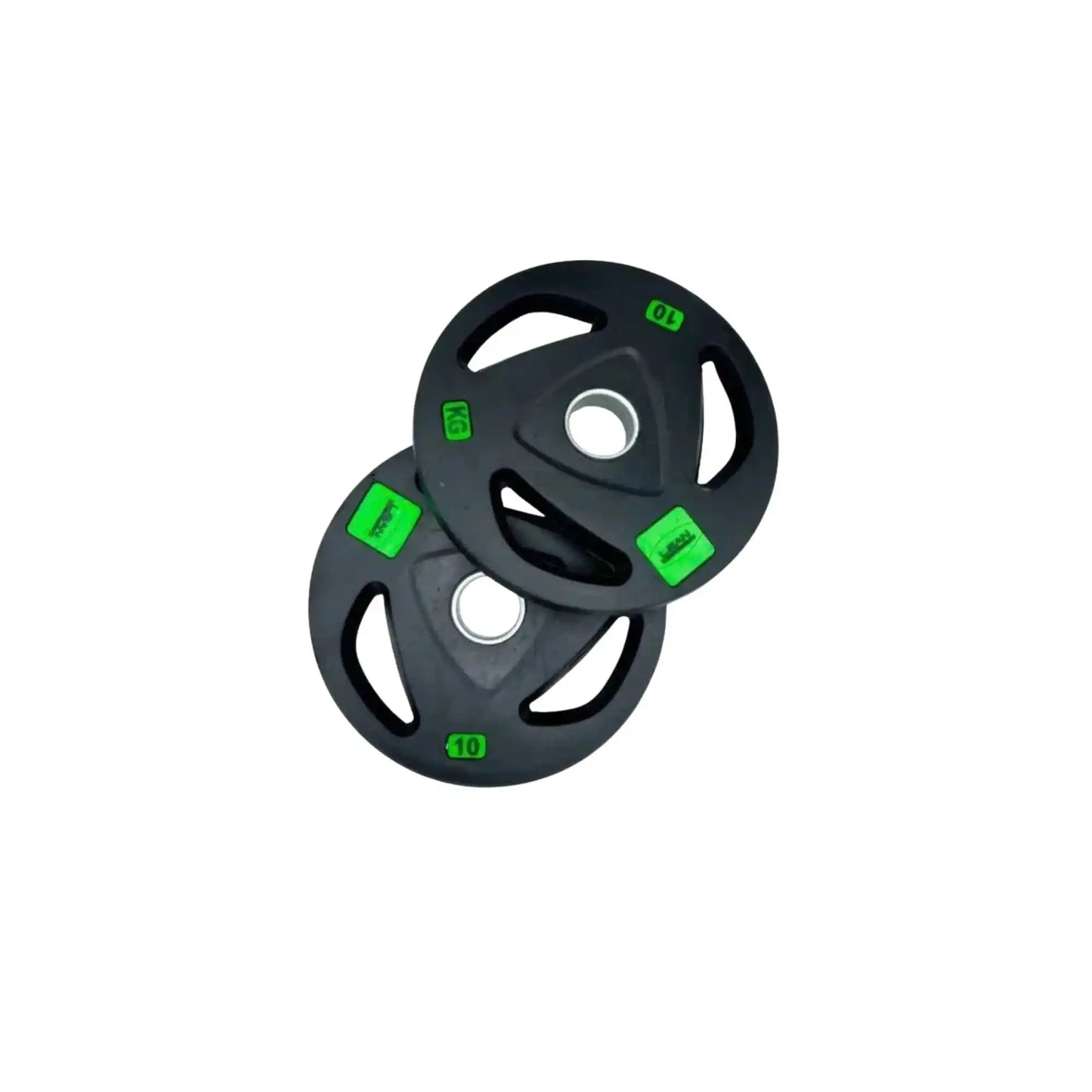 20KG Olympic Rubber Coated Barbell Plate Pair (2 x 20KG) – Tri-Grip Design, 2 Inch Hole