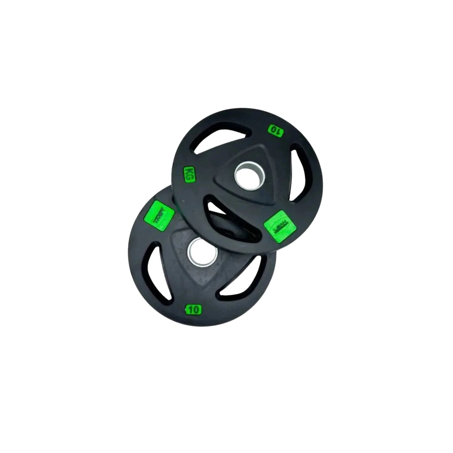 20KG Olympic Rubber Coated Barbell Plate Pair (2 x 20KG) – Tri-Grip Design, 2 Inch Hole
