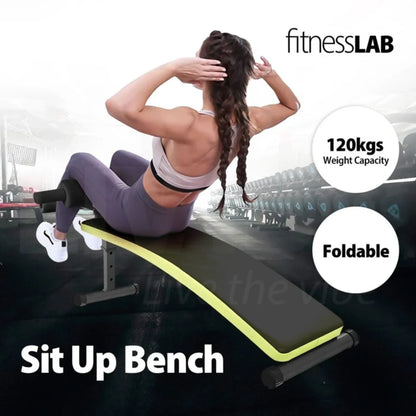 FitnessLab Adjustable Incline Sit-Up Bench – Multi-Functional Weight Bench for Core Strength & Upper Body Workouts | Heavy-Duty Steel Home Gym Equipment