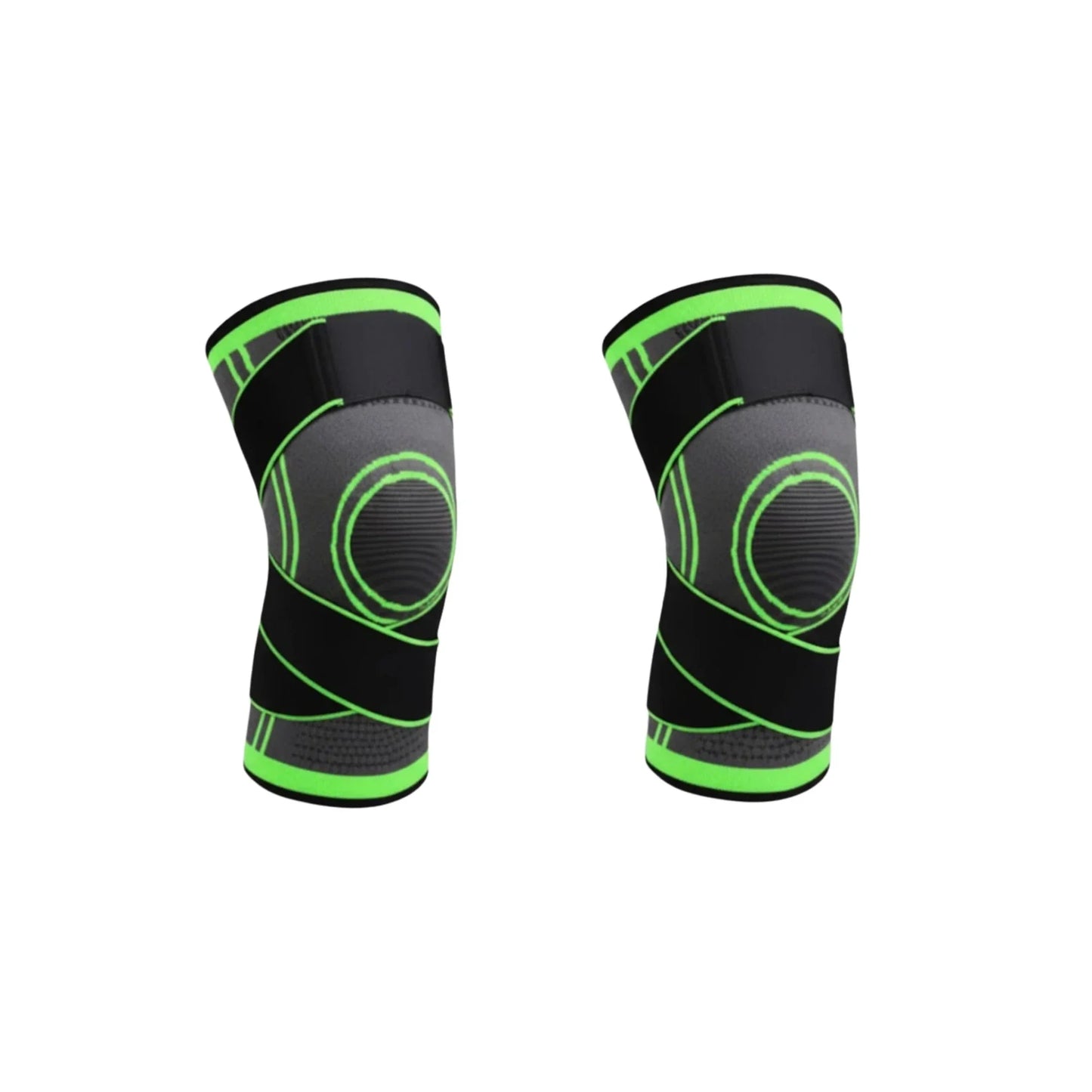 Pack of 2 Knee Support Braces with Straps | Adjustable Compression Knee Stabilizers for Gym & Sports