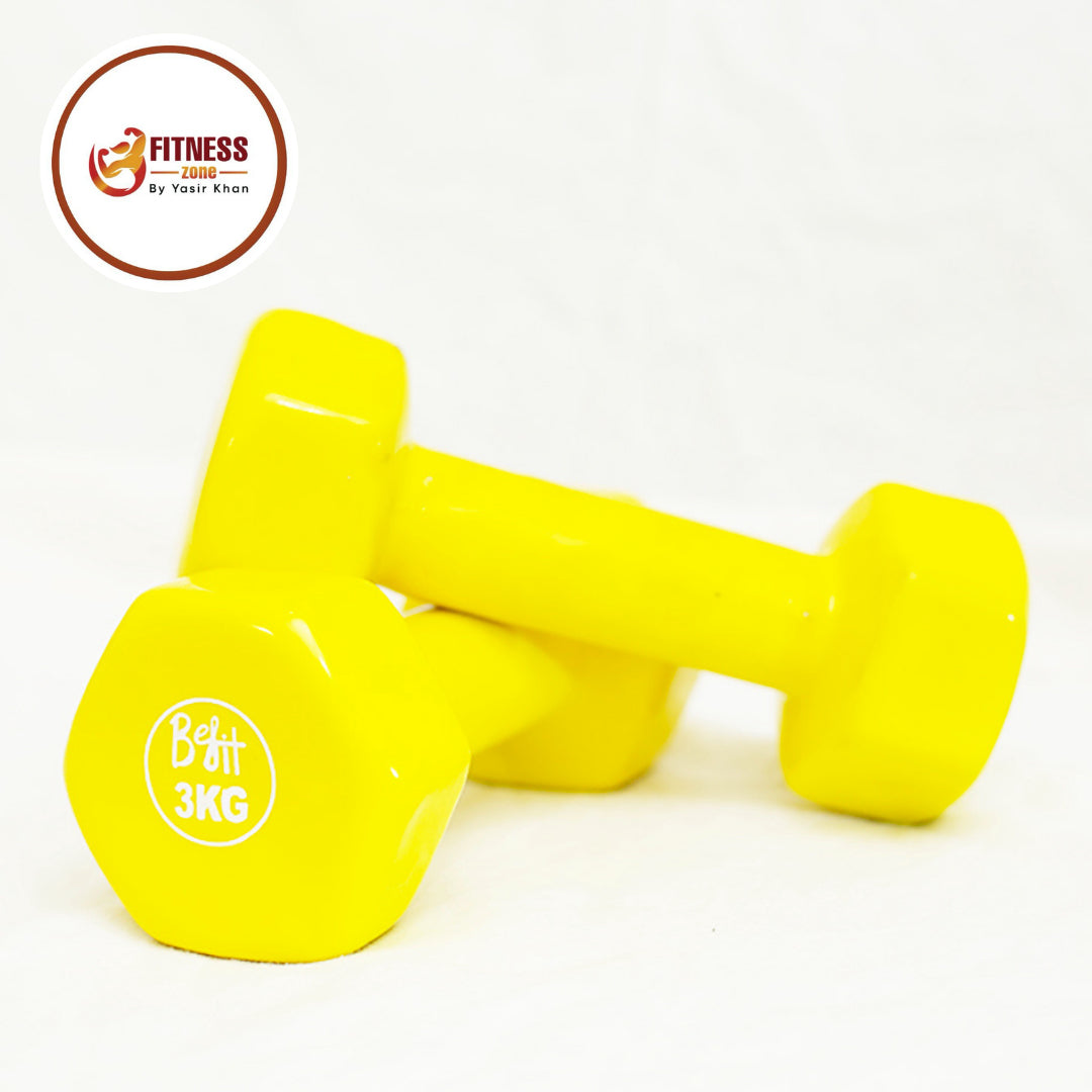 Single Vinyl Dumbbell Single Piece for Women Men – Ladies Dumbbell for Home Gym Exercise – 1kg 2kg 3kg 4kg 5kg Dumbbell for Weight Loss Fitness Yoga Aerobics Arm Workout – Non Slip Coated Dumbbell Weight for Home Gym Use – Single Fixed Weight Dumbbell
