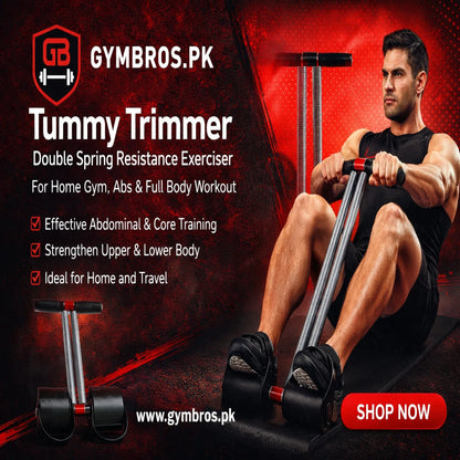 Double Spring Tummy Trimmer for Home Gym Workout – Available in Medium & High Quality | Heavy Duty Resistance Spring Ab Exerciser for Belly Fat, Core Strength & Full Body Fitness