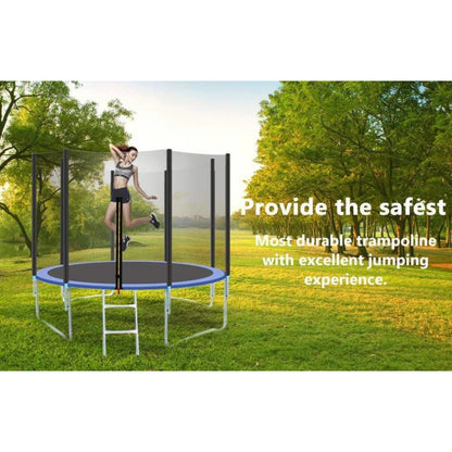 5–6 Feet Round Mini Trampoline with Safety Net & Enclosure | Heavy-Duty Kids Fitness Rebounder, Indoor & Outdoor Foldable Trampoline with Strong Steel Frame & High-Elastic Jump Mat