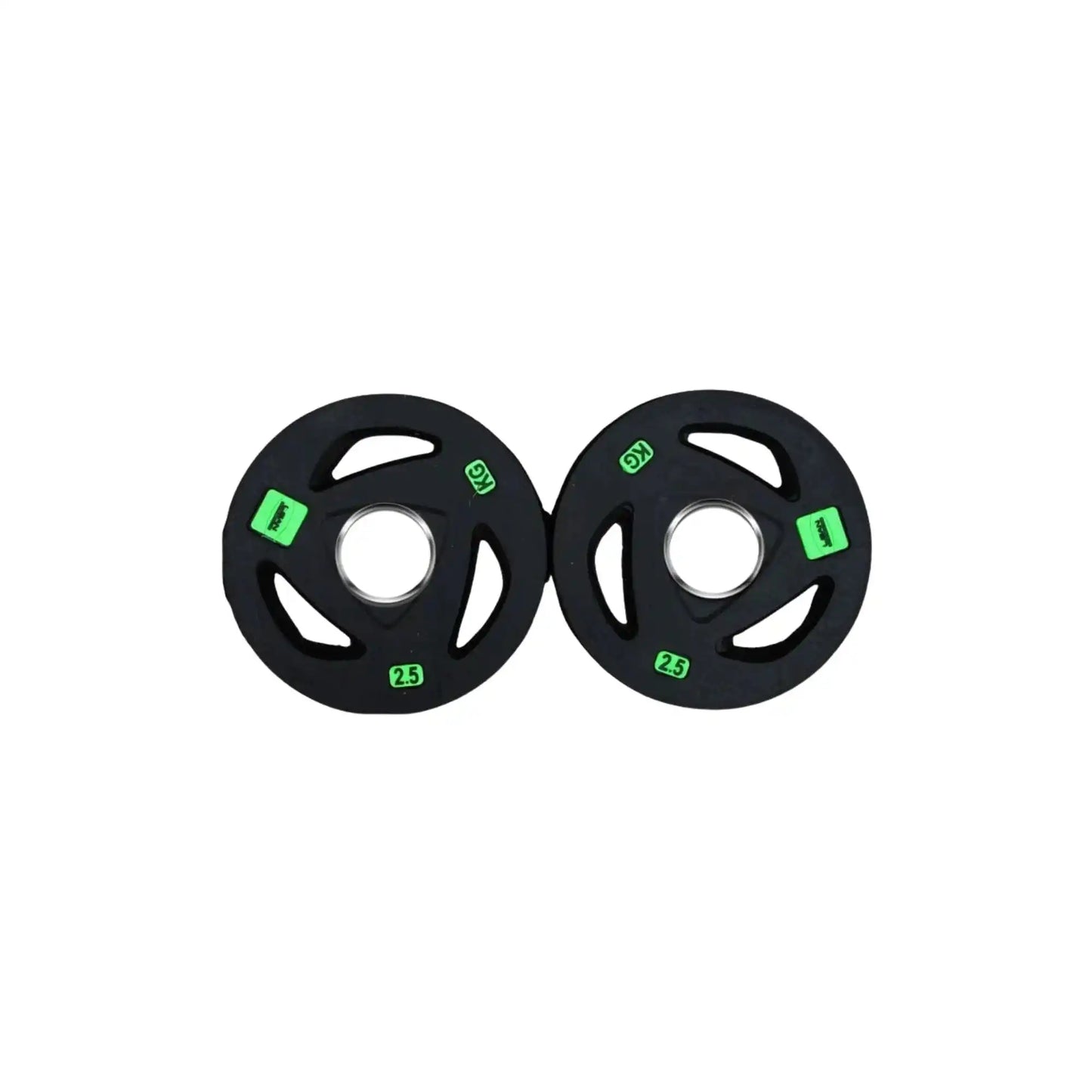 20KG Olympic Rubber Coated Barbell Plate Pair (2 x 20KG) – Tri-Grip Design, 2 Inch Hole