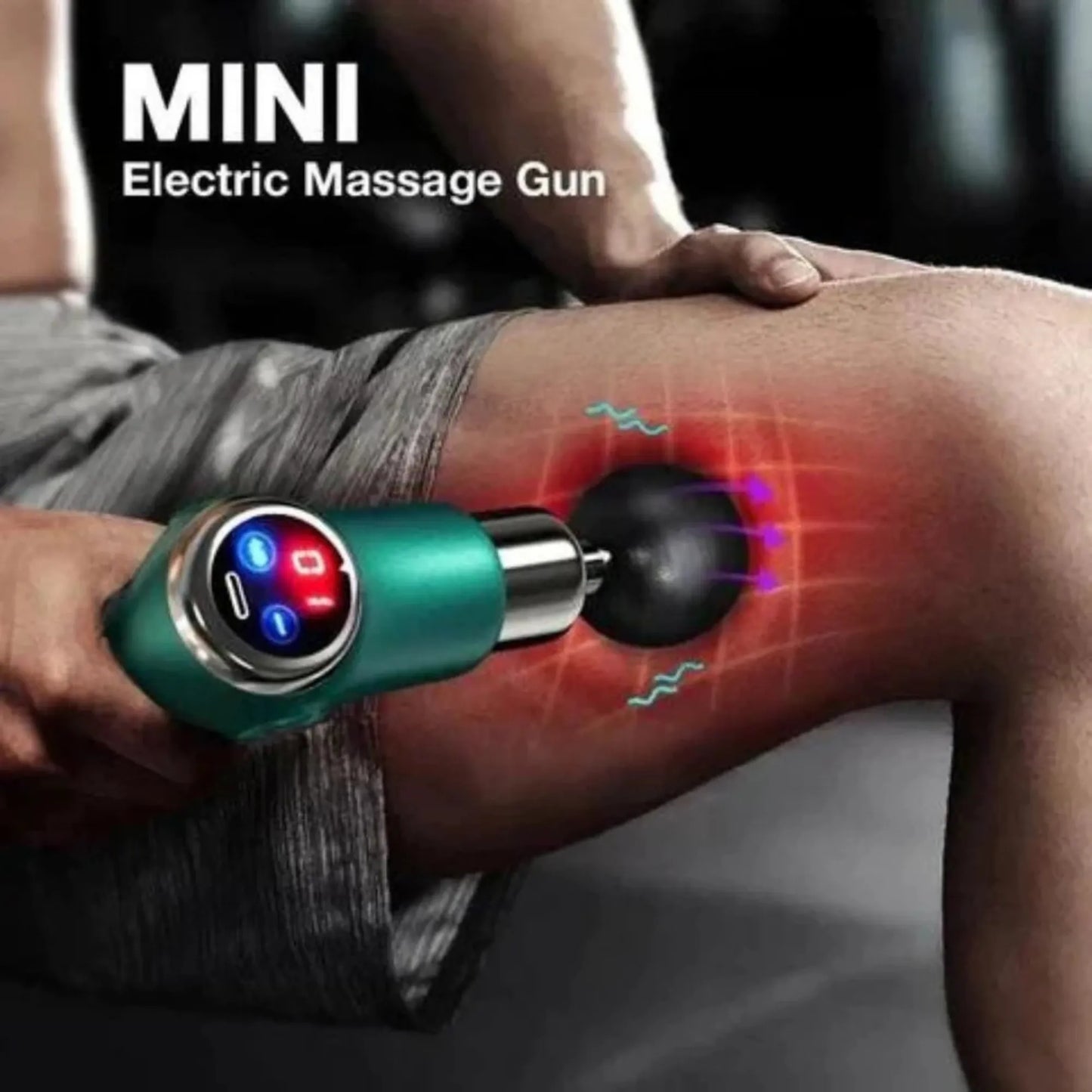 KH-515 Electric Mini Fascial Massage Gun | 32 Speed Levels, 3200RPM Deep Tissue Muscle Massager with LED Touch Screen, Type-C Charging, 24W Power, 4 Massage Heads & Low Noise Portable Design