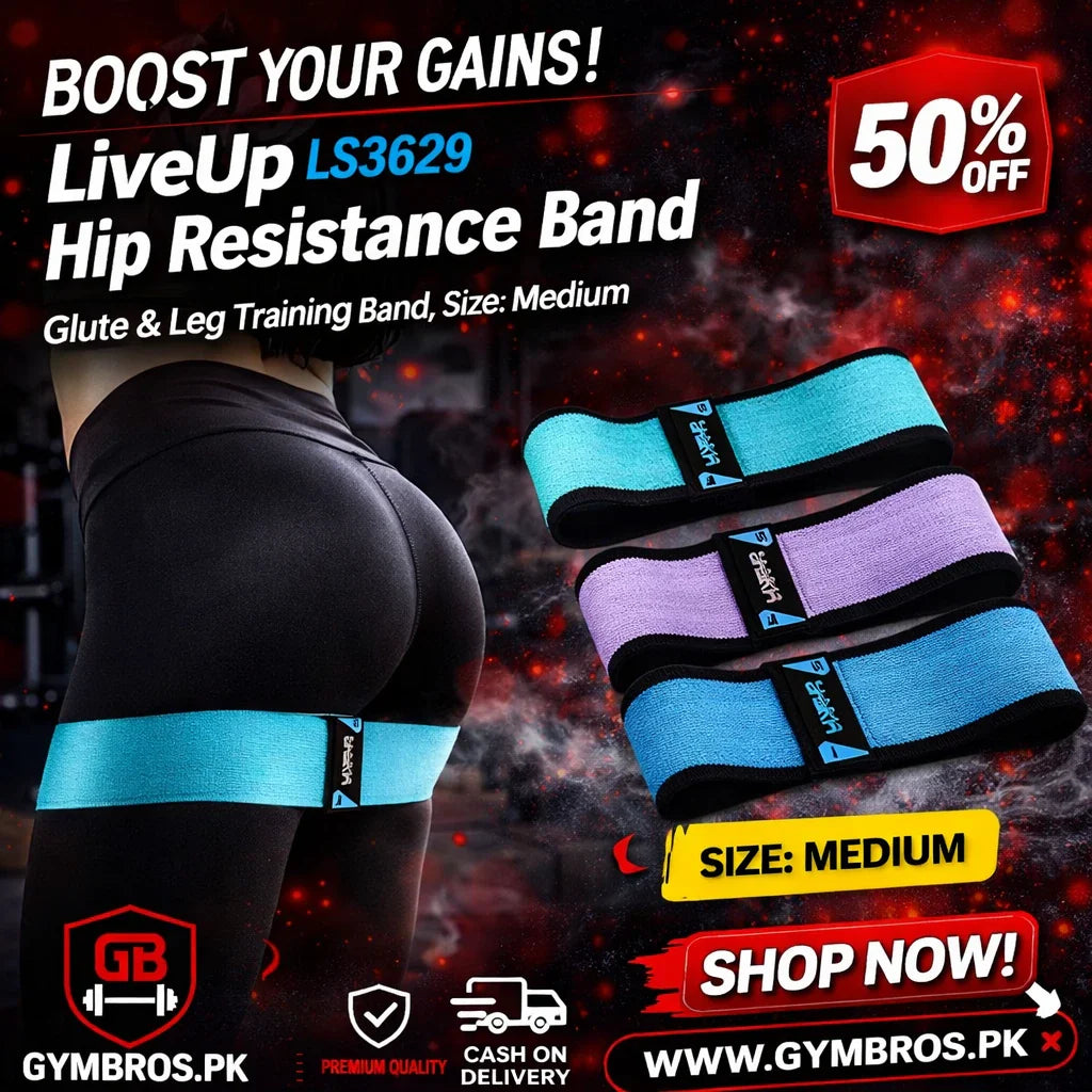 LiveUp LS3629 Hip Resistance Band Set | Glute & Leg Workout Bands (Light, Medium, Heavy) for Strength Training & Home Gym Fitness