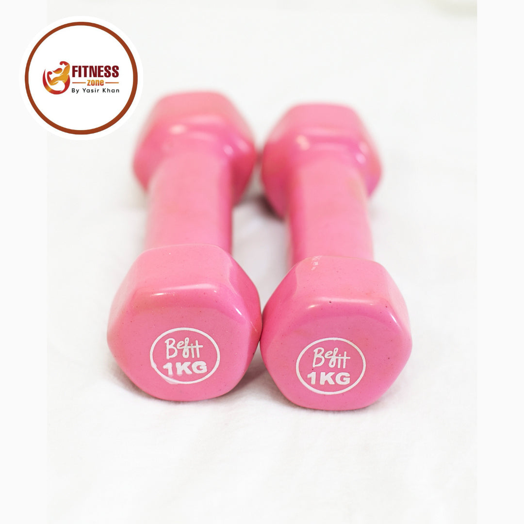Single Vinyl Dumbbell Single Piece for Women Men – Ladies Dumbbell for Home Gym Exercise – 1kg 2kg 3kg 4kg 5kg Dumbbell for Weight Loss Fitness Yoga Aerobics Arm Workout – Non Slip Coated Dumbbell Weight for Home Gym Use – Single Fixed Weight Dumbbell