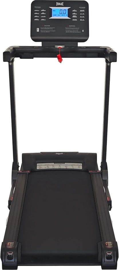 Everlast Echo Treadmill, 2.5 Peak HP Motor, 18KM/H Speed, 15 Auto Incline Levels, Bluetooth Support, 450 × 1300MM Running Deck, Ever-Flex Cushioning, 120KG Capacity, Foldable Home Fitness Treadmill for Walking, Jogging & Running