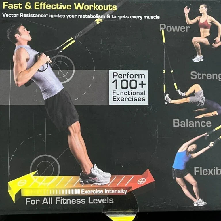 TRX Pro Pack Suspension Trainer with Door Anchor & Adjustable Straps | Portable Full Body Resistance Training System for Home Gym, Strength, Core & Cardio Workouts
