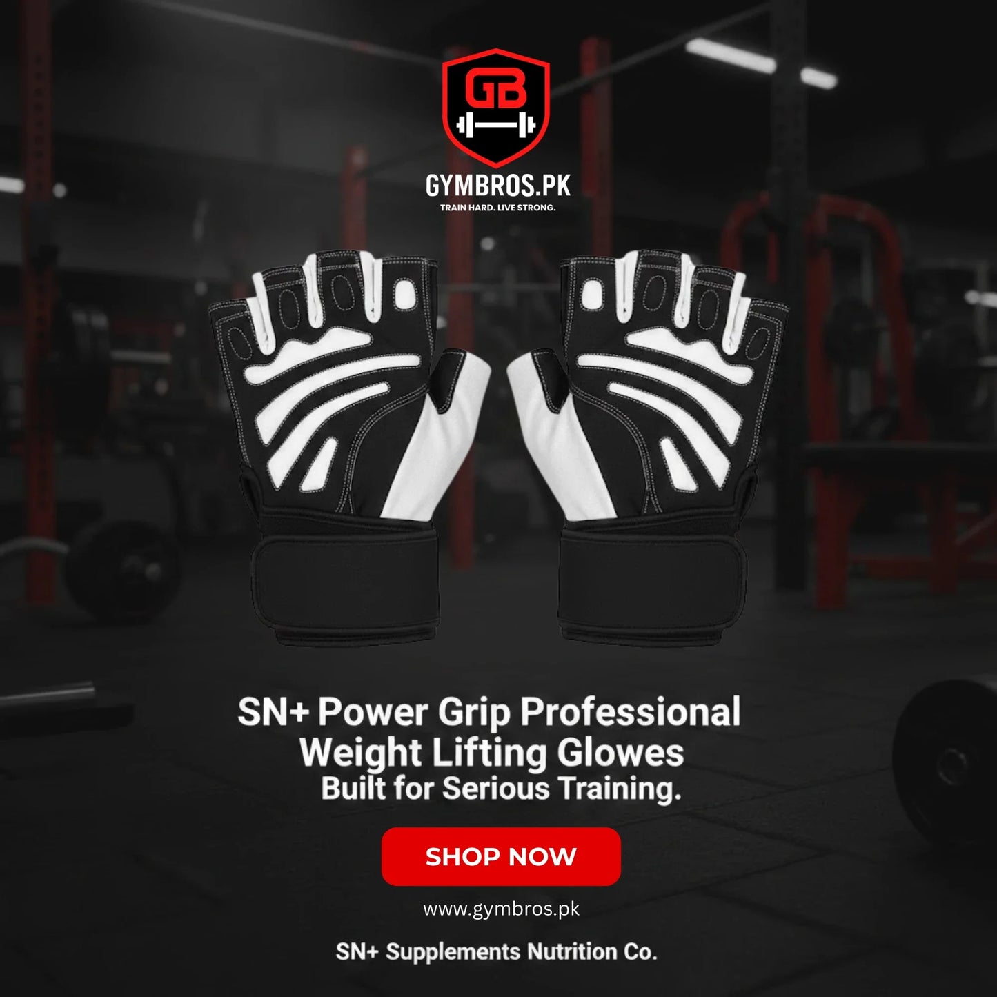 SN+ Weight Lifting Gloves | Gym Gloves for Men & Women | Anti-Slip Workout Gloves