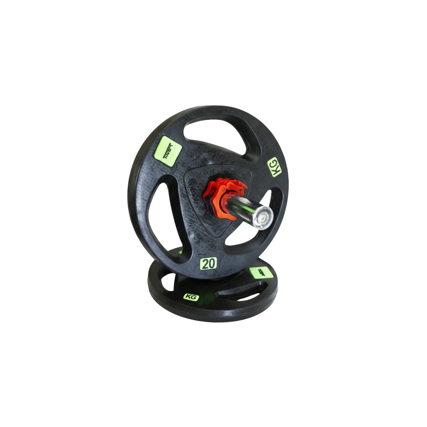 75KG Olympic Rubber Coated Weight Plates Pack – Tri-Grip Design, Durable & Rust-Free 2 Inch Plates