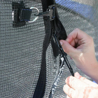 Round Outdoor Trampoline with Safety Net & Zipper Entrance (8ft, 10ft, 12ft, 14ft, 16ft) | Heavy-Duty Galvanized Steel Frame, High-Elastic Jump Mat & Weather-Resistant Garden Trampoline for Kids & Family