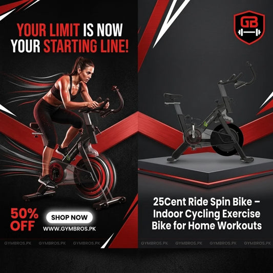 25Cent Ride Spin Bike – Indoor Cycling Exercise Bike for Home Workouts