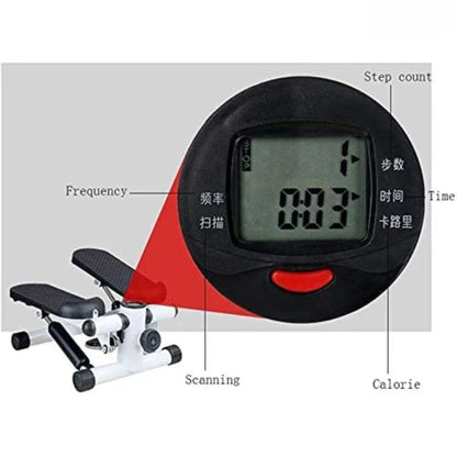 Mini Fitness Twist Stepper Exercise Machine with Electronic LED Display & Dual Hydraulic Drive | 2MM Steel Home Cardio Workout Stepper for Weight Loss & Full Body Fitness
