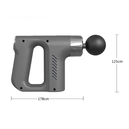 Mini Massage Gun KH-740 Cordless Deep Tissue Muscle Vibration Percussive Massager with 5 Speed Levels, 4 Massage Heads, 20W Motor, 1800mAh Rechargeable Battery, 6mm Amplitude & Ergonomic Multi-Grip Handle