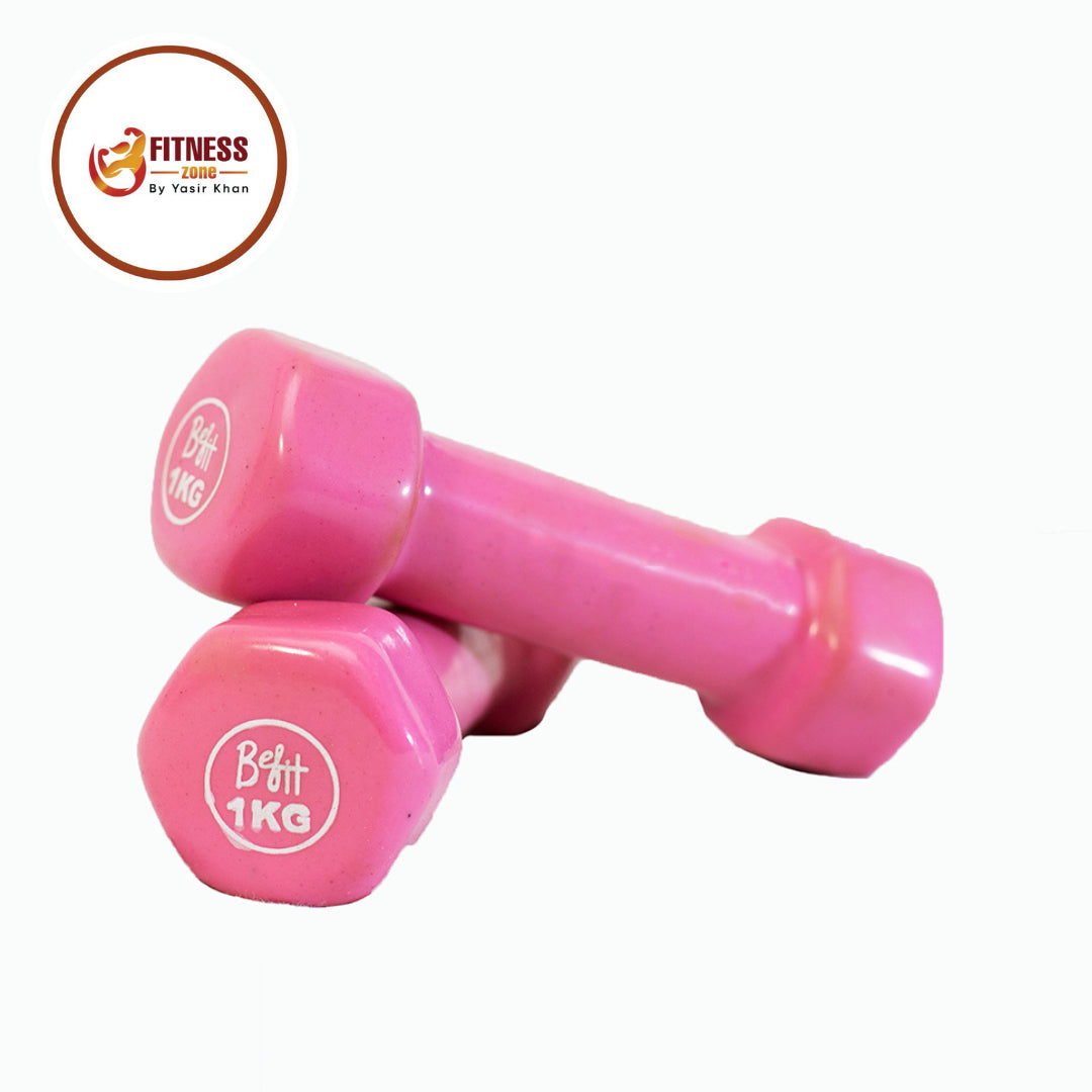 Single Vinyl Dumbbell Single Piece for Women Men – Ladies Dumbbell for Home Gym Exercise – 1kg 2kg 3kg 4kg 5kg Dumbbell for Weight Loss Fitness Yoga Aerobics Arm Workout – Non Slip Coated Dumbbell Weight for Home Gym Use – Single Fixed Weight Dumbbell