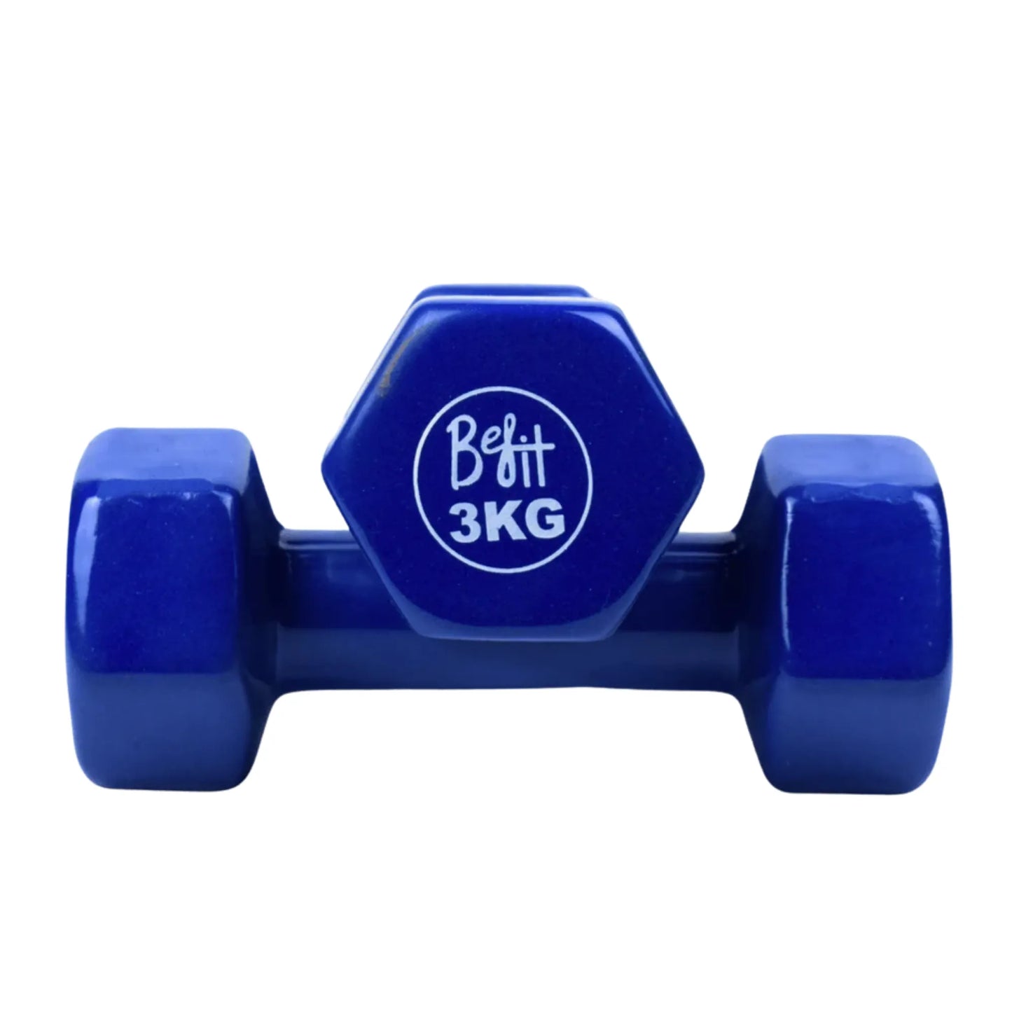 Vinyl Coated Dumbbells 1KG to 5KG (Pack of 2) Anti-Roll Hand Weights for Home Workout, Strength Training, Fitness Exercise & Muscle Toning