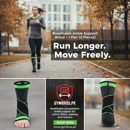 Ankle Brace Support for Gym & Sports | Adjustable Compression Ankle Stabilizer