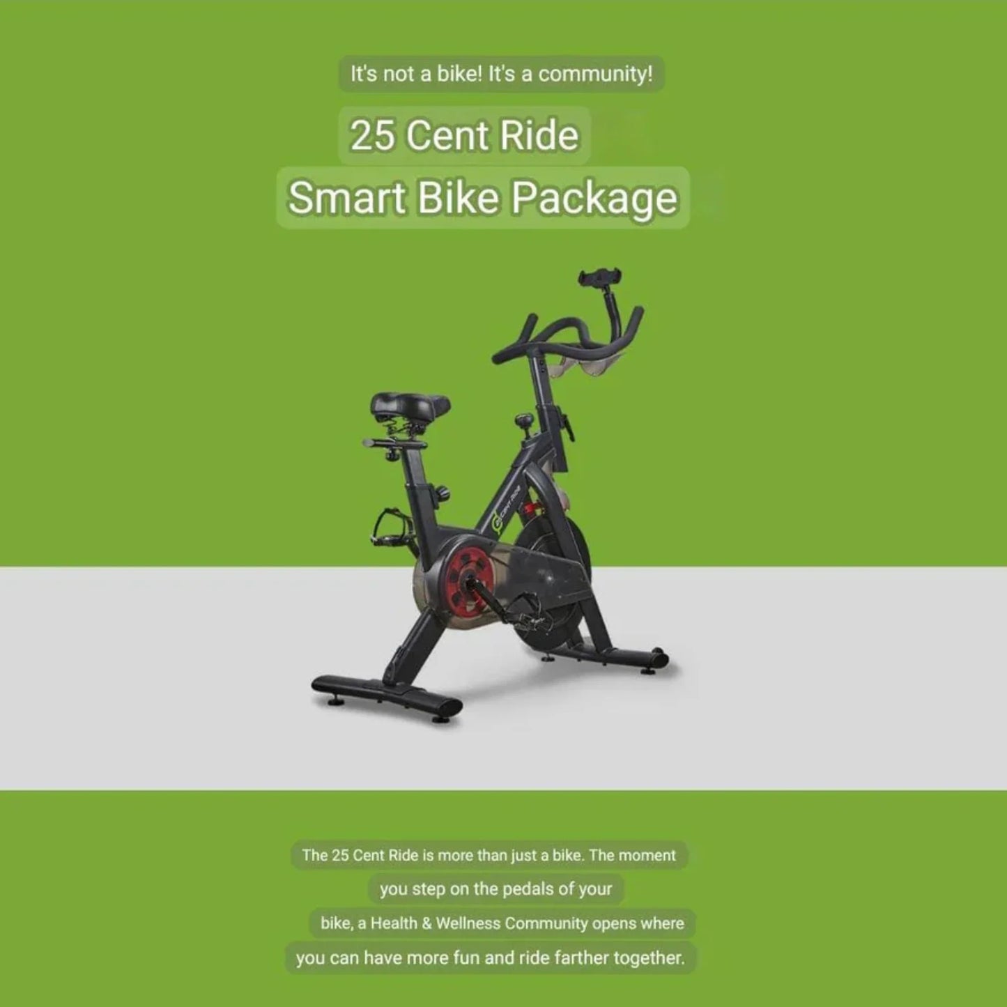 25Cent Ride Spin Bike – Indoor Cycling Exercise Bike for Home Workouts