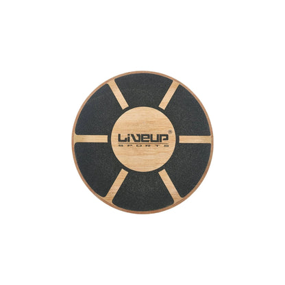 Liveup Wooden Balance Board | Heavy-Duty Non-Slip Wobble Board for Rehab & Core | LS3150