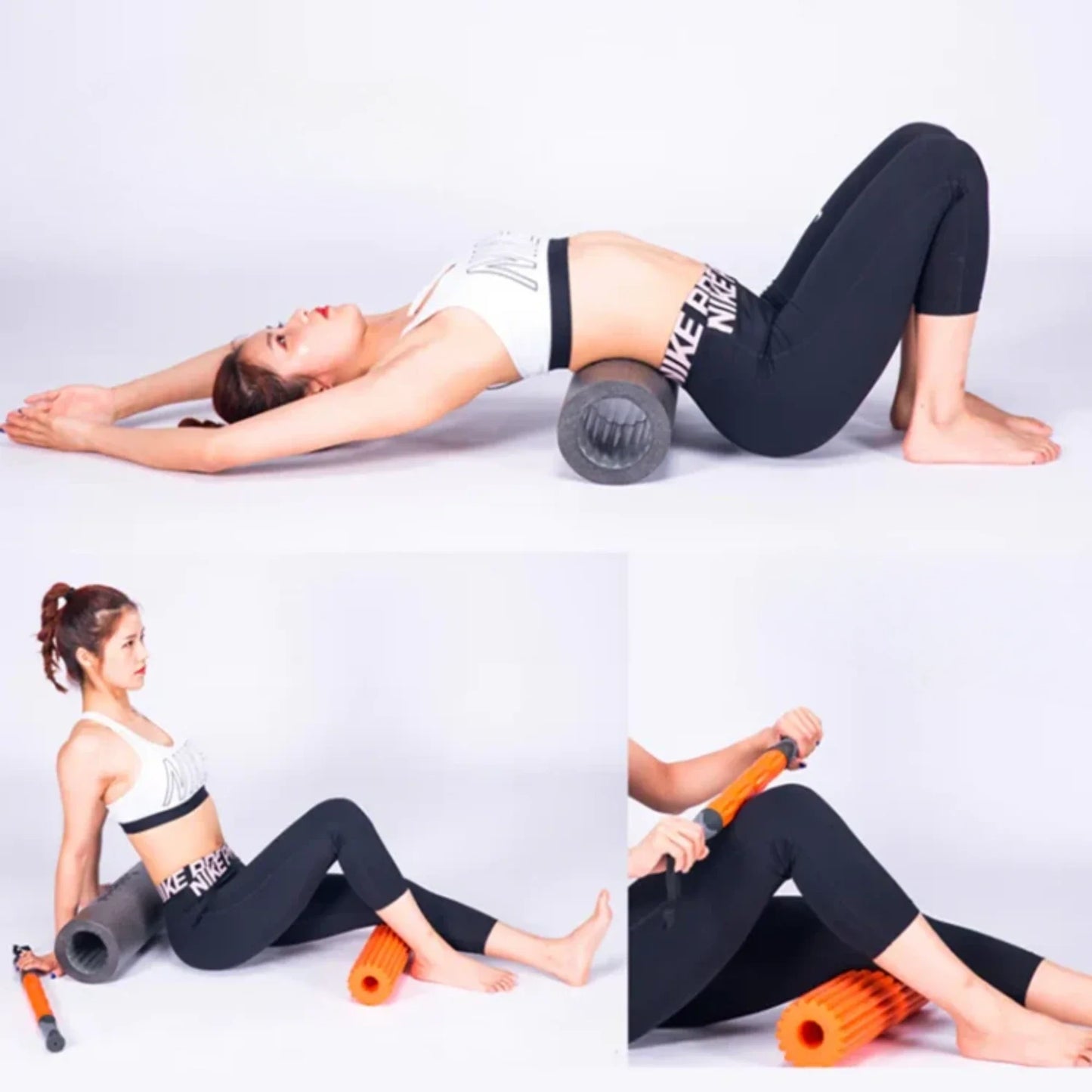 LiveUp Yoga Foam Roller Multi | High Density Foam Roller for Yoga, Muscle Recovery, Stretching & Fitness Training