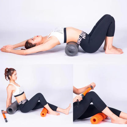 LiveUp Yoga Foam Roller Multi | High Density Foam Roller for Yoga, Muscle Recovery, Stretching & Fitness Training