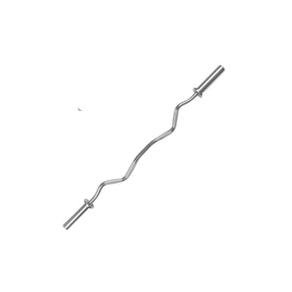 2 Inch Diameter EZ Curl Barbell Rod | Heavy-Duty 2-Inch EZ Curl Barbell Rod with Knurled Grip, Approximate Bar Weight: 4–6KG, Chrome Steel Zigzag Weight Lifting Bar – Supports Up to 100KG