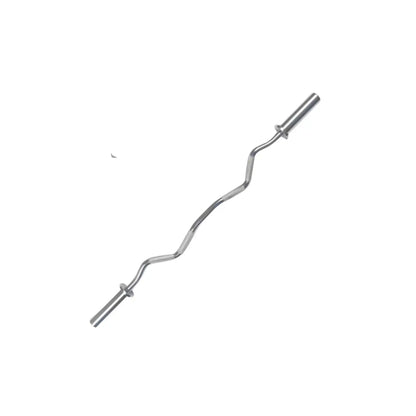 2 Inch Diameter EZ Curl Barbell Rod | Heavy-Duty 2-Inch EZ Curl Barbell Rod with Knurled Grip, Approximate Bar Weight: 4–6KG, Chrome Steel Zigzag Weight Lifting Bar – Supports Up to 100KG - Fitness Zone