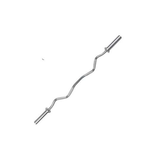 2 Inch Diameter EZ Curl Barbell Rod | Heavy-Duty 2-Inch EZ Curl Barbell Rod with Knurled Grip, Approximate Bar Weight: 4–6KG, Chrome Steel Zigzag Weight Lifting Bar – Supports Up to 100KG - Fitness Zone