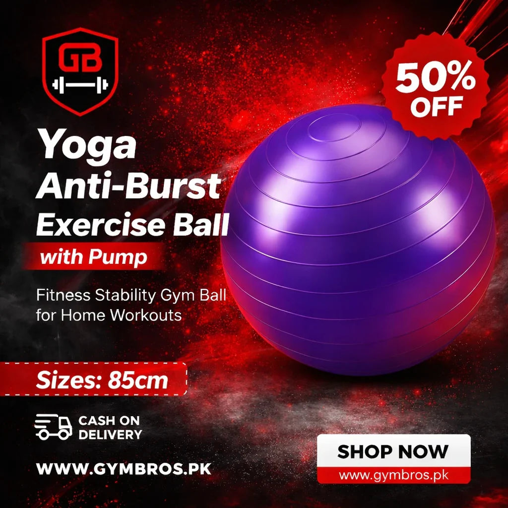 Anti-Burst Exercise Gym Ball with Air Pump, Non-Slip Yoga Stability Ball in 25CM, 65CM, 75CM, 85CM & 100CM Sizes for Core Strength, Balance, Home Workout & Physical Therapy