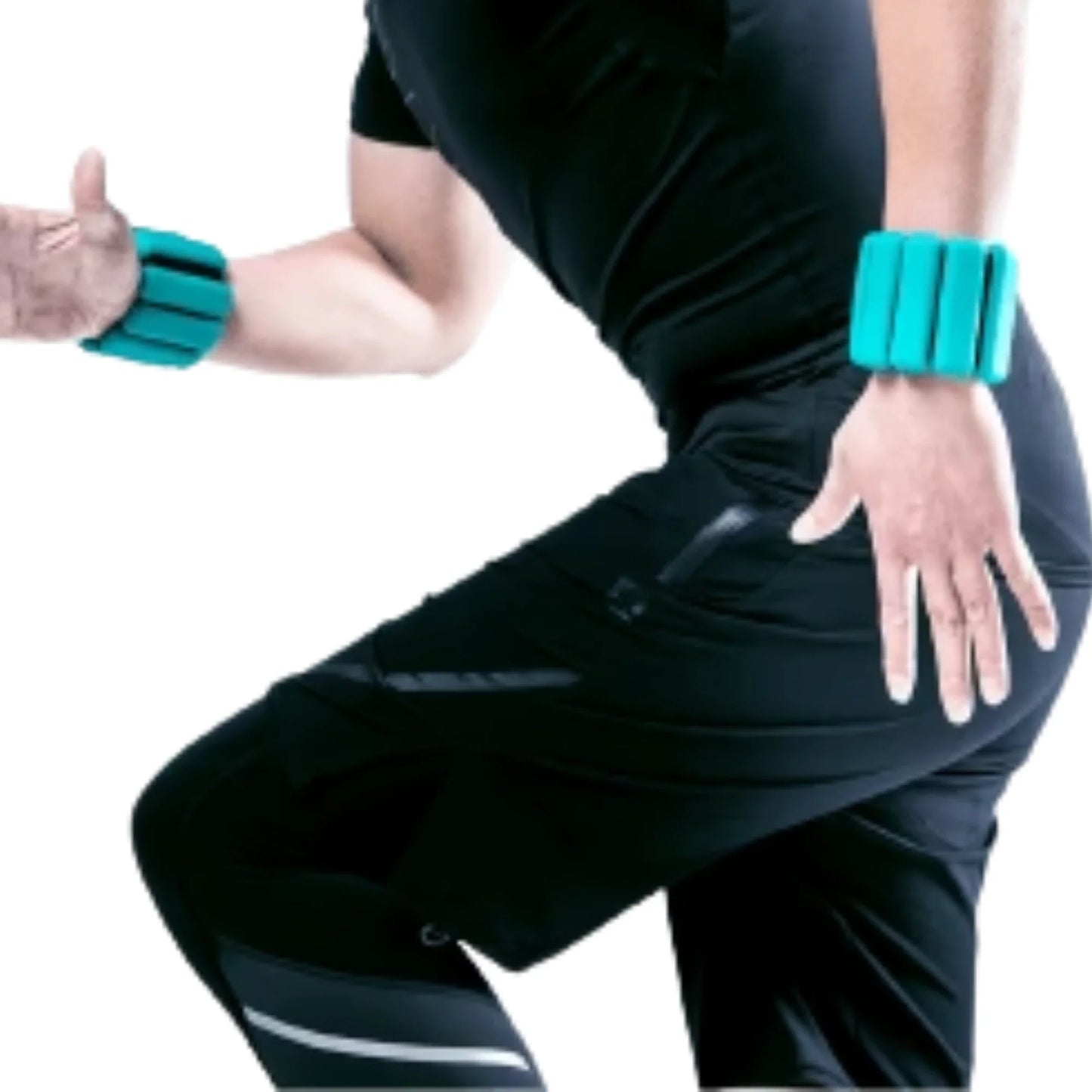 Livepro Premium Silicone Weighted Bracelets (1lb/454g Pair) – Adjustable Wrist & Ankle Weights for Yoga, Pilates, Running & Cardio