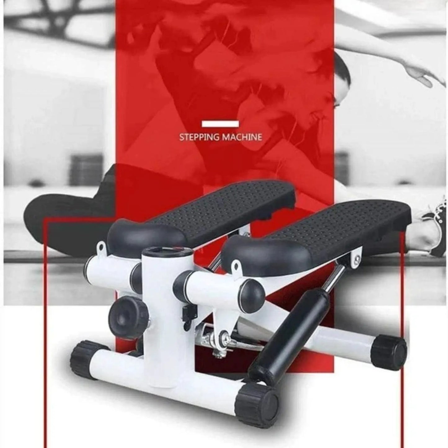 Mini Fitness Twist Stepper Exercise Machine with Electronic LED Display & Dual Hydraulic Drive | 2MM Steel Home Cardio Workout Stepper for Weight Loss & Full Body Fitness