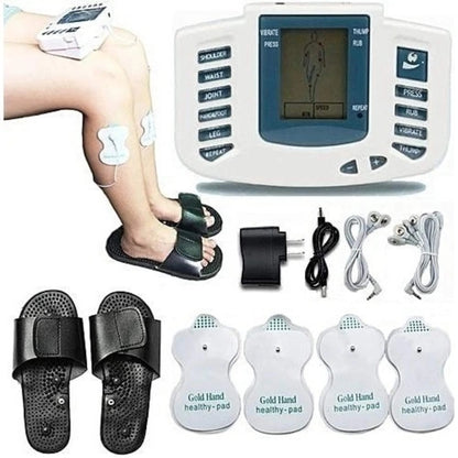 Blueidea BLD-321 Electronic Pulse Massager 8 Therapy Modes Digital Display Acupuncture Massage Device with 4 Electrode Pads, 15 Intensity Levels, Infrared Therapy for Pain Relief, Slimming & Muscle Recovery