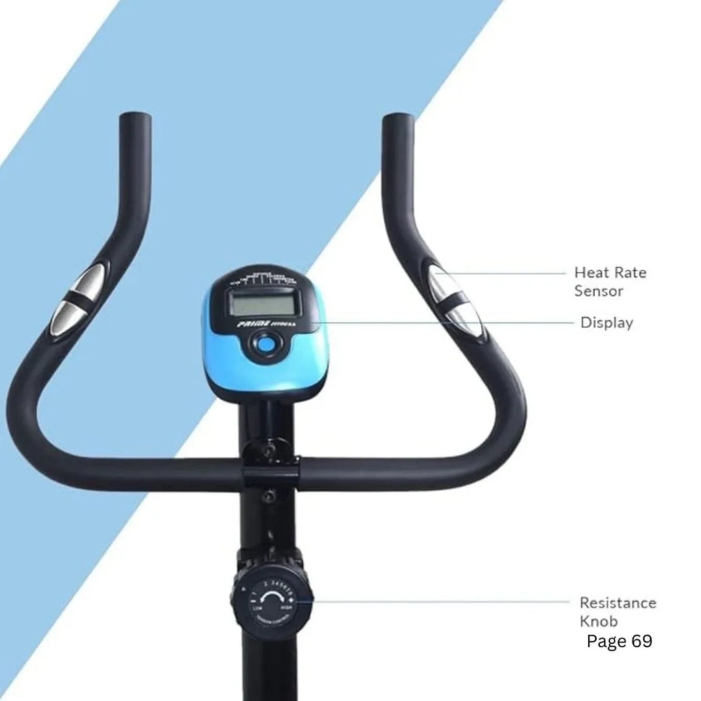 Philco Magnetic Training Exercise Bike – 8-Level Resistance Indoor Cardio Bike