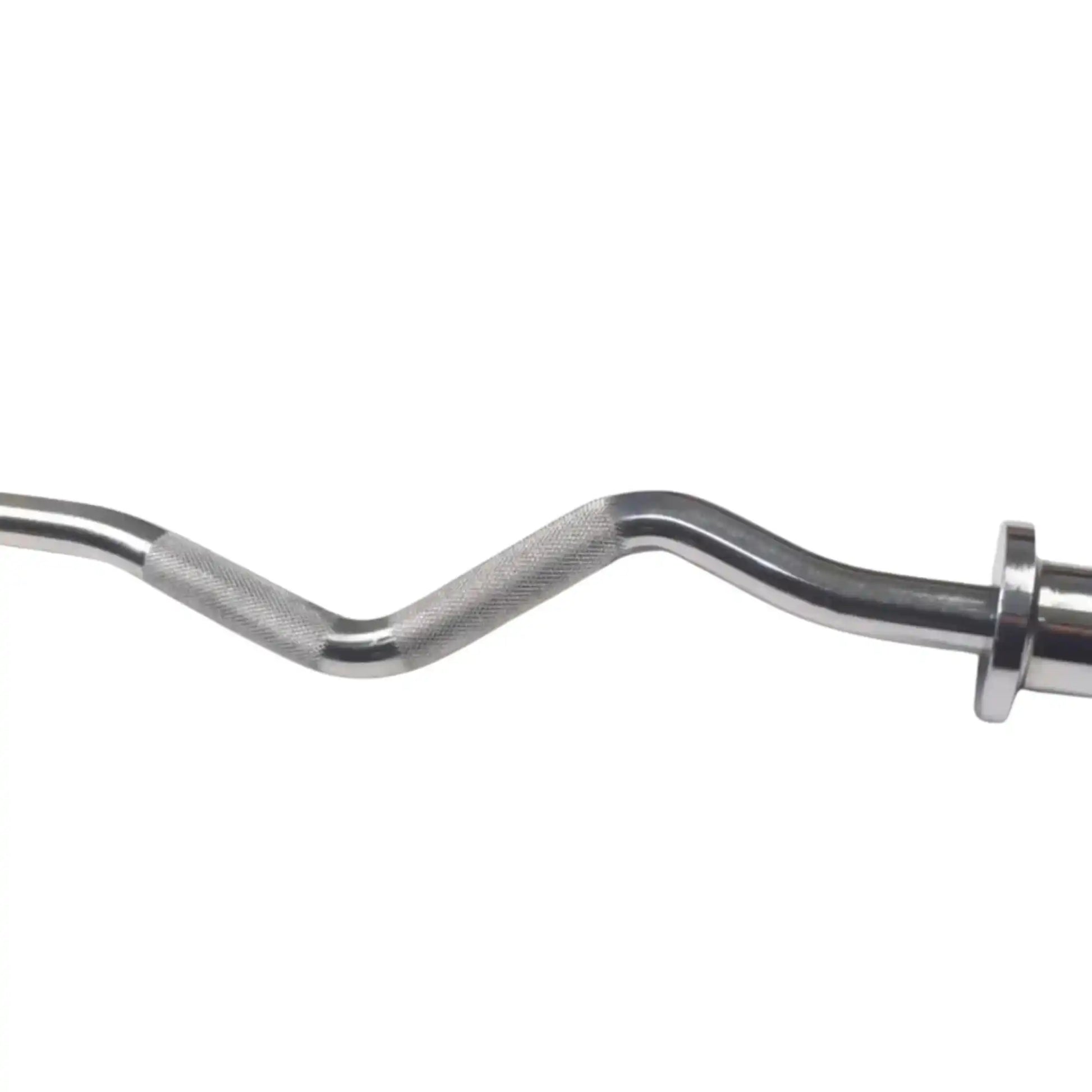 2 Inch Diameter EZ Curl Barbell Rod | Heavy-Duty 2-Inch EZ Curl Barbell Rod with Knurled Grip, Approximate Bar Weight: 4–6KG, Chrome Steel Zigzag Weight Lifting Bar – Supports Up to 100KG - Fitness Zone