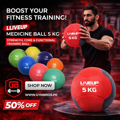 LiveUp Medicine Ball 1–7 KG | Strength, Core & Functional Training Ball