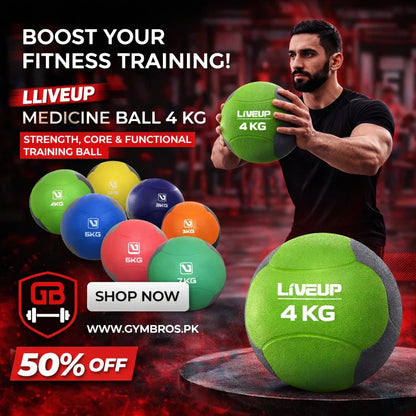 LiveUp Medicine Ball 1–7 KG | Strength, Core & Functional Training Ball