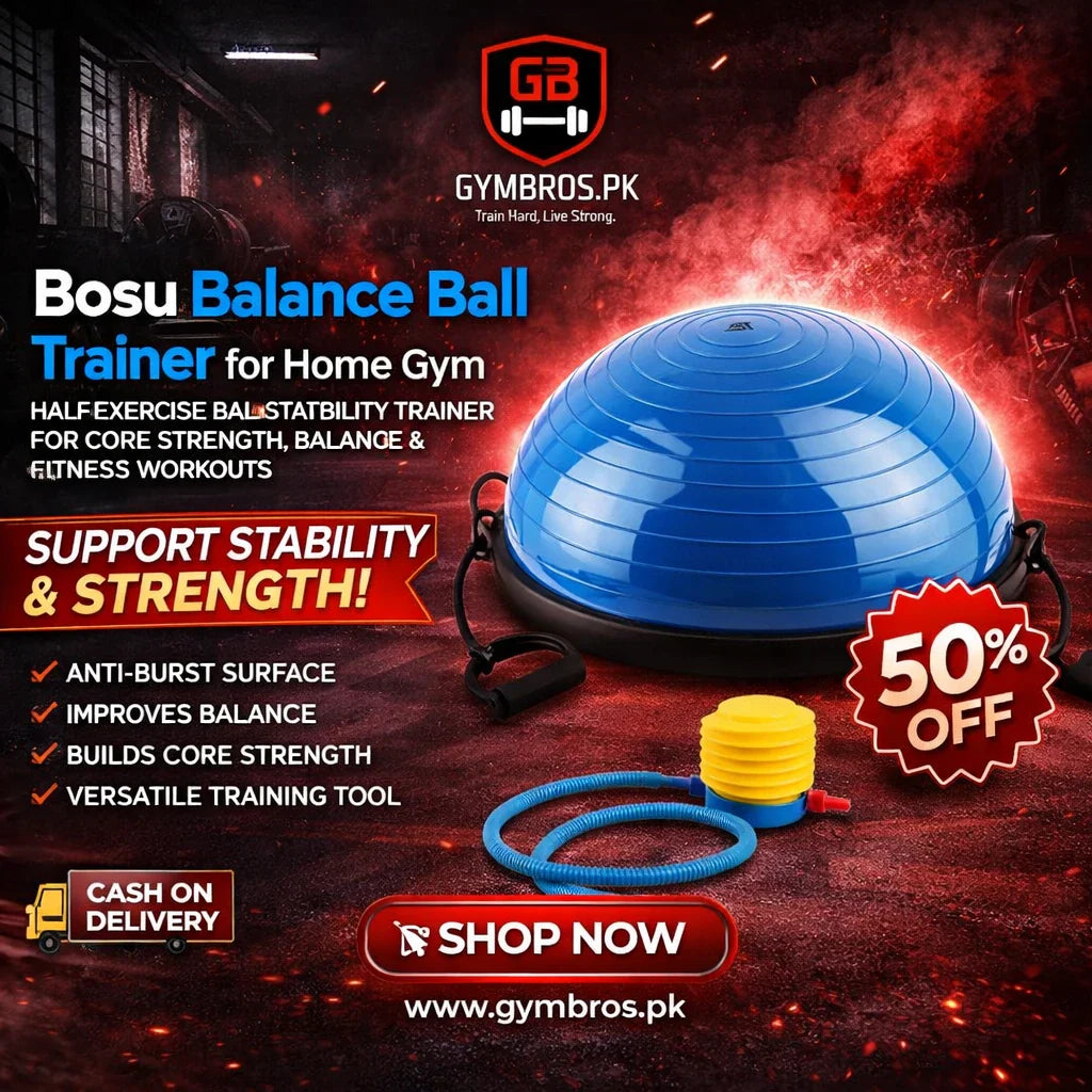 Bosu Balance Ball Trainer for Home Gym – Half Exercise Ball Stability Trainer for Core Strength, Balance & Fitness Workouts