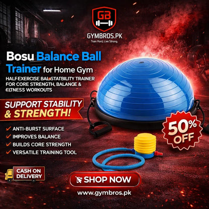 Bosu Balance Ball Trainer for Home Gym – Half Exercise Ball Stability Trainer for Core Strength, Balance & Fitness Workouts