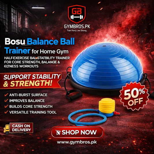 Bosu Balance Ball Trainer for Home Gym – Half Exercise Ball Stability Trainer for Core Strength, Balance & Fitness Workouts