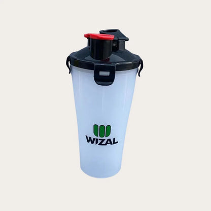 Wizal Water Bottle Shaker Leakproof Gym Bottle Durable Premium Plastic Mixing Bottle for Protein Shakes, Fitness, Office & Outdoor Hydration Use