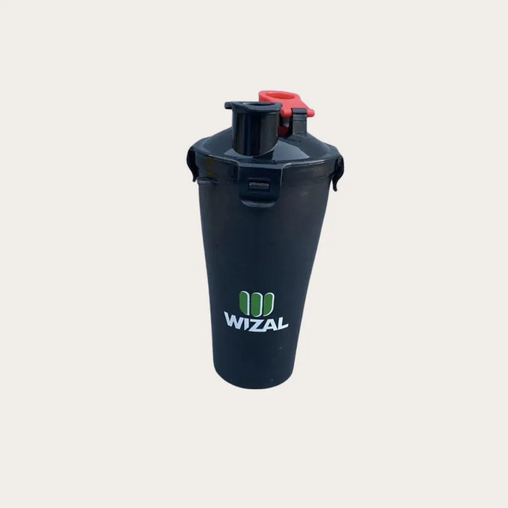 Wizal Water Bottle Shaker Leakproof Gym Bottle Durable Premium Plastic Mixing Bottle for Protein Shakes, Fitness, Office & Outdoor Hydration Use